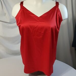 Lane Bryant NWT Deep Red Satin Adjustable Strap Camisole Size 18